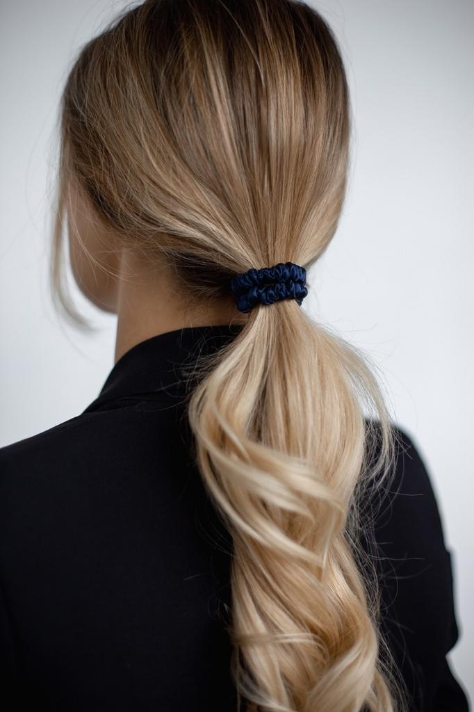 Premium Scrunchies Navy Blue