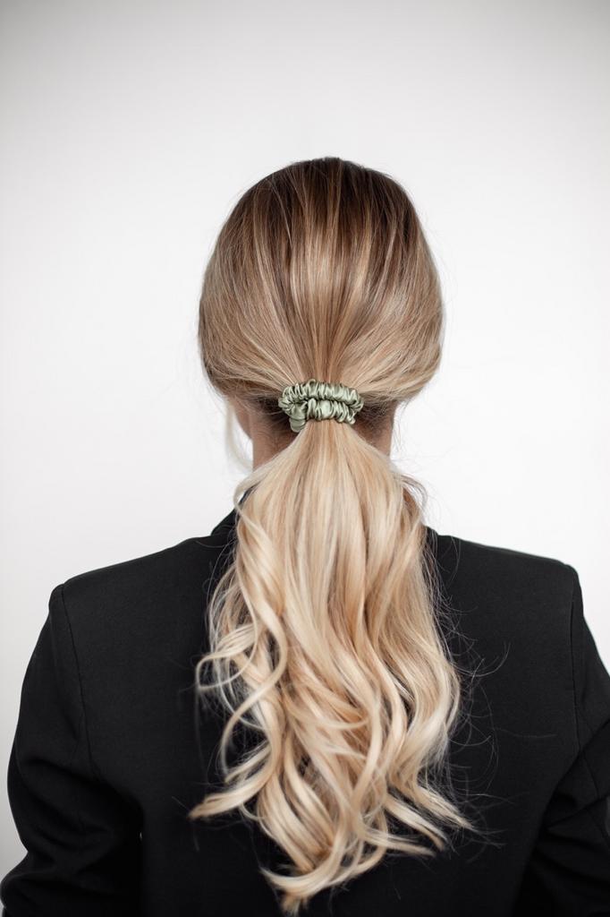 Premium Scrunchies Vert Cendré