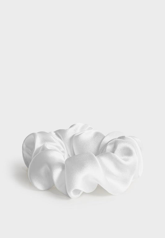 Large Scrunchie White