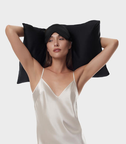 Premium Silk Sleep Mask Black